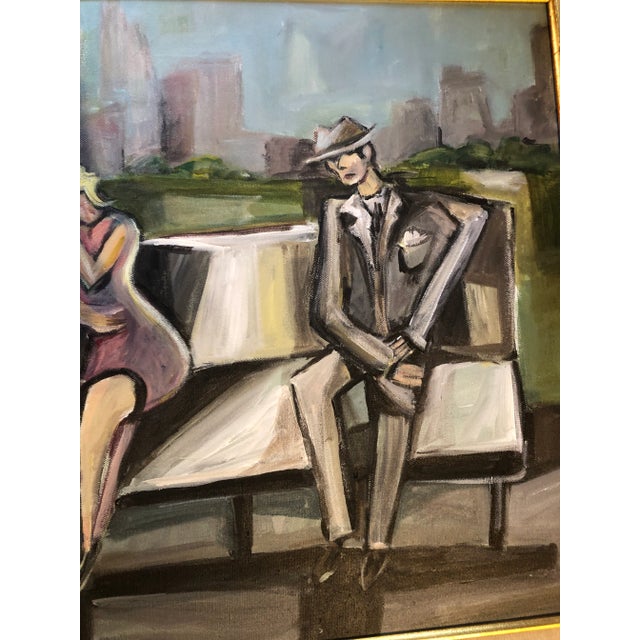 Original Contemporary Stewart Ross Modernist Abstract Painting “ Gossip” Series Frame For Sale - Image 4 of 6