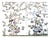Luxury Hand Painted Champagne Silver Wallpaper With Birds & Floral Branches, Elegant Chinoiserie Botanical Wall Mural, Custom Oriental Wallcovering For Sale