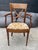 Antique Rustic Office Chair in Cherrywood and Fabric, 1950s For Sale - Image 12 of 18