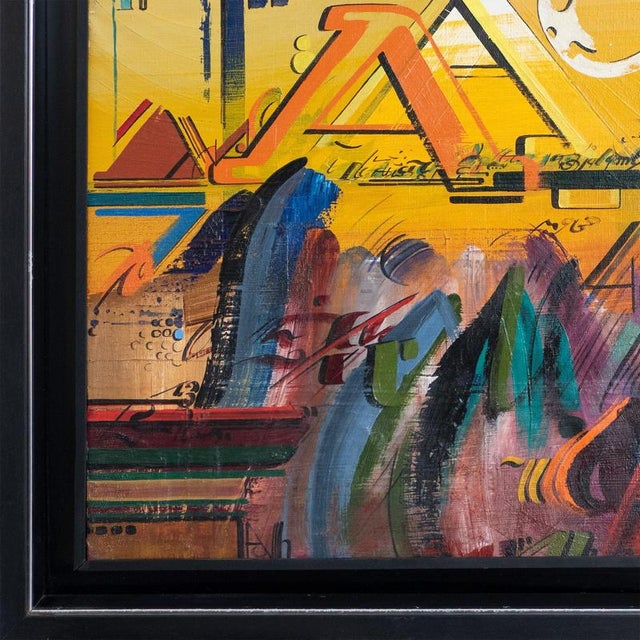 Jaume Genovart, Abstract Calligraphic Composition, Oil Painting For Sale - Image 3 of 5