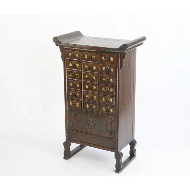Brown Vintage Asian Apothecary Wooden Chest of Drawers For Sale - Image 8 of 8