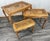Vintage French Nesting Tables in Oak, Set of 3 For Sale - Image 9 of 14