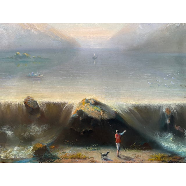 Landscape Composition, 1869, Pastel, Framed For Sale - Image 11 of 14