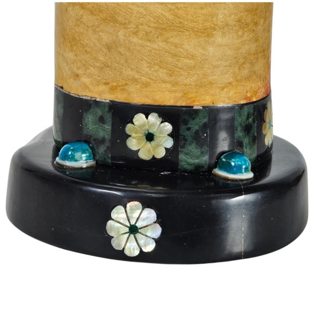 Pedro Jimenez III (Blue Elk) Gemstone Rain Cloud Kachina Sculpture, 18", Signed For Sale - Image 10 of 12