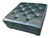 Dark Green Vintage Deep Green Tufted Leather Ottoman For Sale - Image 8 of 11