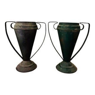 Pair of Vintage Florist's Urns For Sale