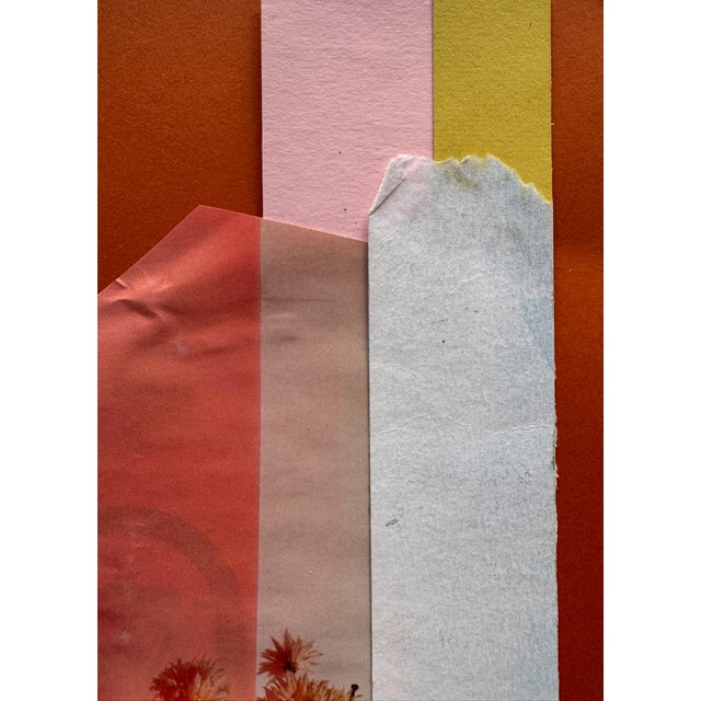 Orange "Pop Music 13" Original Mixed-Media Collage on Paper by Zac Woodiel For Sale - Image 8 of 9