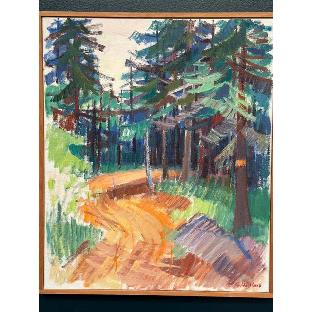 Gustaf Höglund, Spår, 1950s, Oil Painting on Canvas, Framed For Sale - Image 9 of 18