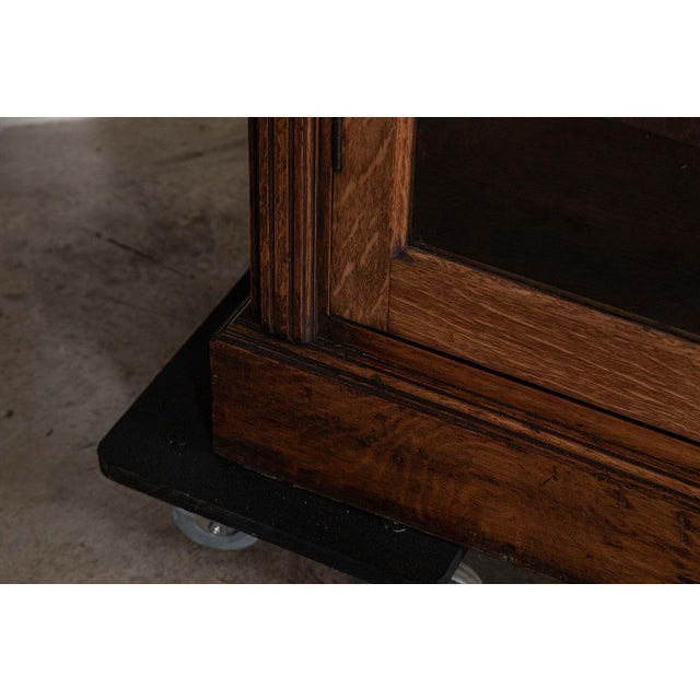 English Glazed Oak Library Bookcase, 19th Century For Sale - Image 11 of 15