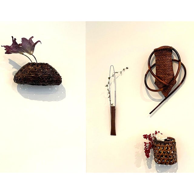 Japanese Woven Ikebana Hanging Basket by Suemura Shobun For Sale - Image 11 of 18