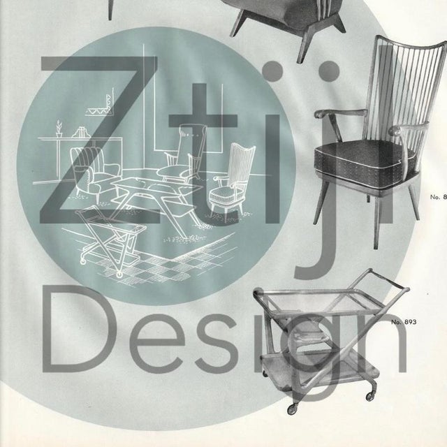 Serving Trolley in Beech with Glass Top by Cesare Lacca for Cassina, 1960s For Sale - Image 10 of 11