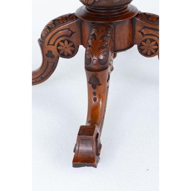 Victorian Loo Table Centre Burr Walnut, 1860s For Sale - Image 4 of 8