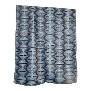 Blue Wax Fabric With African Pattern For Sale