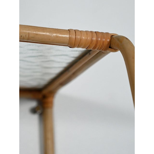 Suspended Bamboo Bedside Table, 1960s For Sale - Image 6 of 10