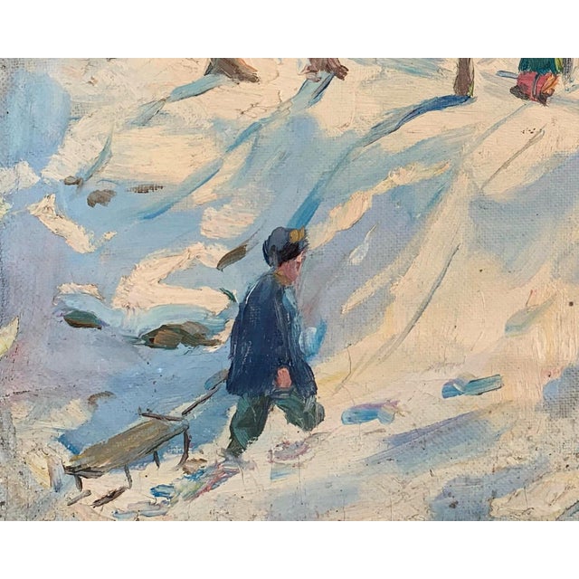 1960s Soviet Child Portrait, Original Oil Painting, Ukrainian Artist 39-48 For Sale - Image 5 of 6