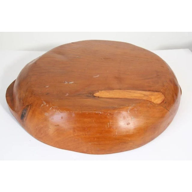 1960 Hand Hewn Organic Teak Burl Bowl For Sale - Image 9 of 12
