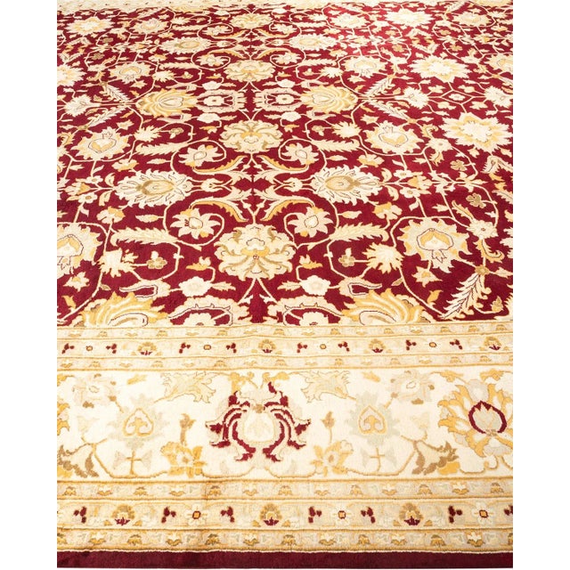Solo Rugs Mogul, One-of-a-Kind Hand-Knotted Area Rug in Red , 12' 2" x 15' 3" For Sale - Image 4 of 8