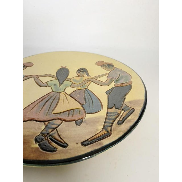 Ceramic Dish with Dancers Decoration, France, 1960s For Sale - Image 6 of 13