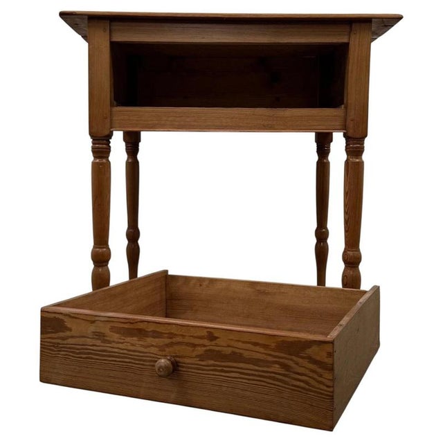 2000 - 2009 19th Century English Victorian Pitch Pine Side Table For Sale - Image 5 of 12