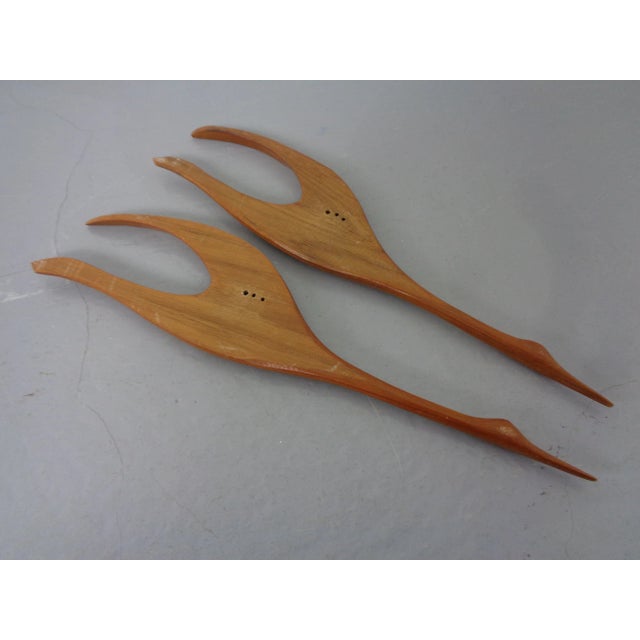 Brown Large Danish Herons in Teak, 1960s, Set of 2 For Sale - Image 8 of 13