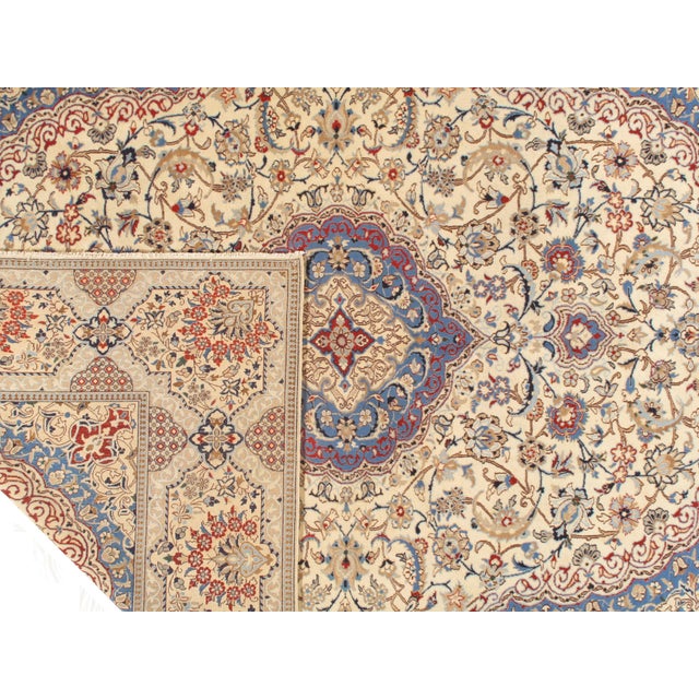 Textile Pasargad DC Fine Hand Knotted Vintage Nain Rug For Sale - Image 7 of 7