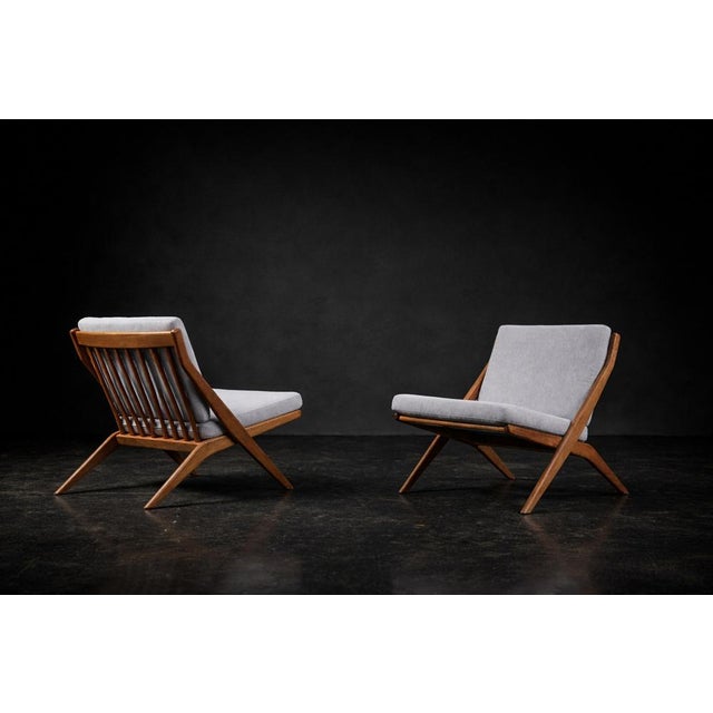 1960s Mid-Century Swedish Scissor Chairs by Folke Ohlsson for Bodafors, 1960s, Set of 2 For Sale - Image 5 of 18