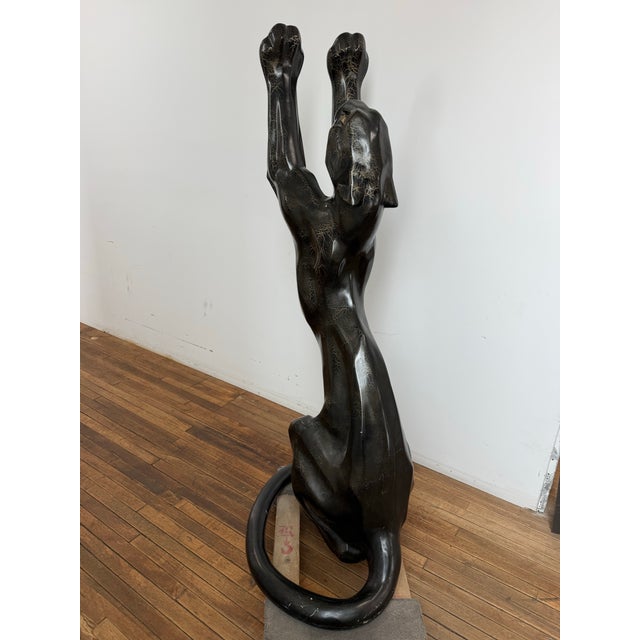 1980 Life Size Panther Sculpture, made of plaster.