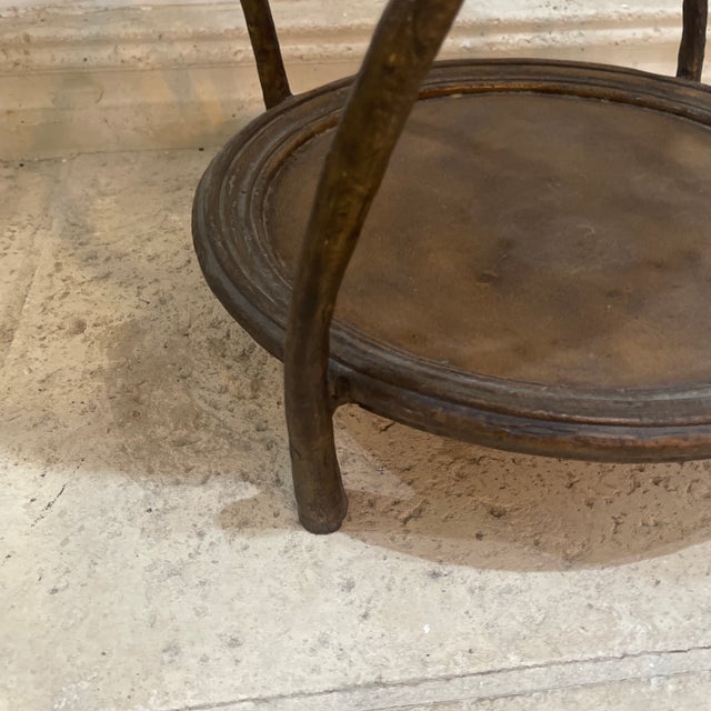 Metal Three-Tiered Cast Iron Stand Pedestal For Sale - Image 7 of 10