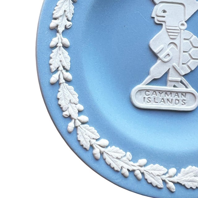 American Mid 20th Century Wedgwood Blue Jasperware Cayman Islands Trinket Dish, Eturia Collection For Sale - Image 3 of 11