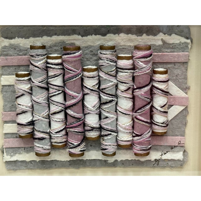 1980's Mix Media Postmodern Wall Art Original acrylic frame. Signed