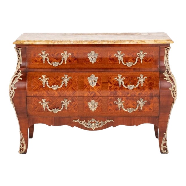 Antique French Louis XVI Bombe Commode, 1900s For Sale