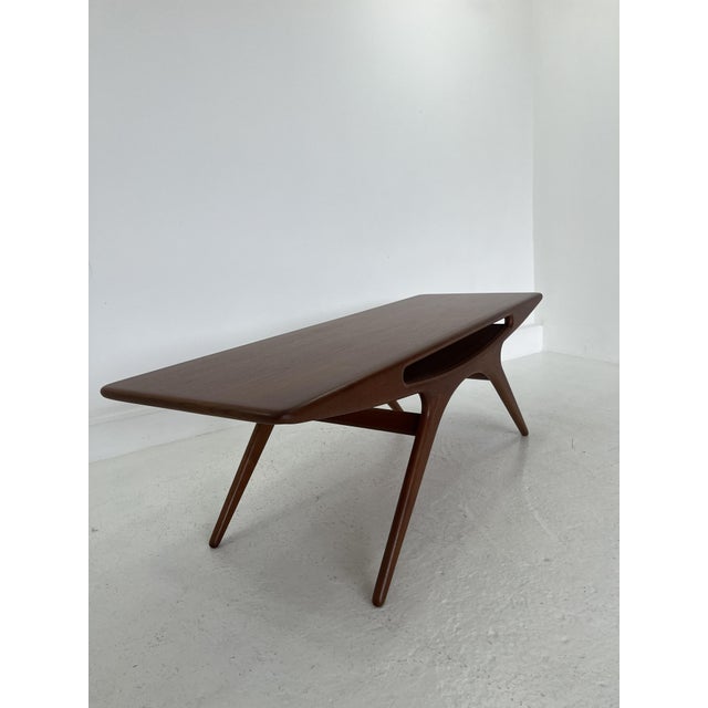 Brown Smile Coffee Table in Teak by Johannes Andersen for CFC Silkeborg, Denmark, 1960s For Sale - Image 8 of 12