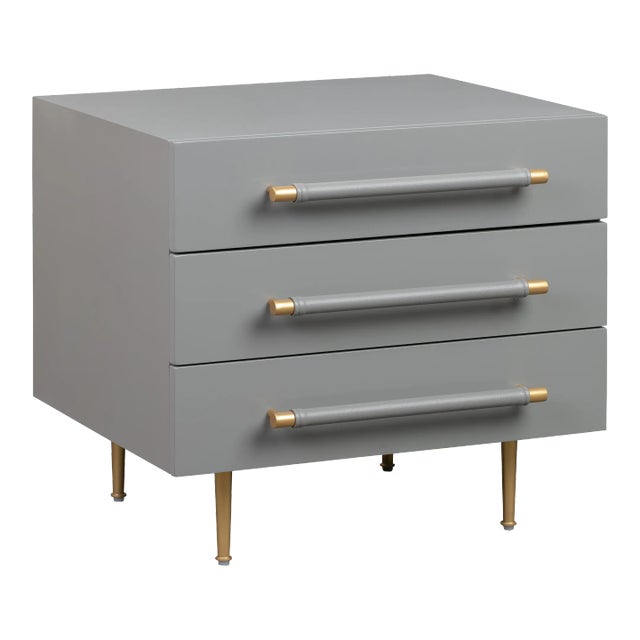 Trident Grey Nightstand For Sale