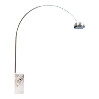 Vintage Arco Marble and Steel Lamp For Sale