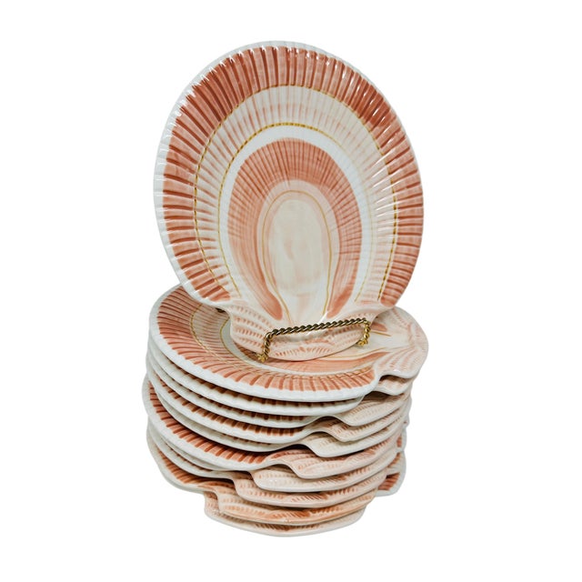 Elevate your coastal tablescape or Palm Beach Regency-inspired decor with this rare, nearly complete service of eleven...