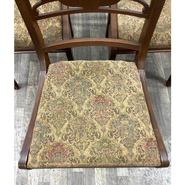 Vintage Duncan Phyfe Regency Style Dining Chairs - Set of 5 For Sale - Image 4 of 10