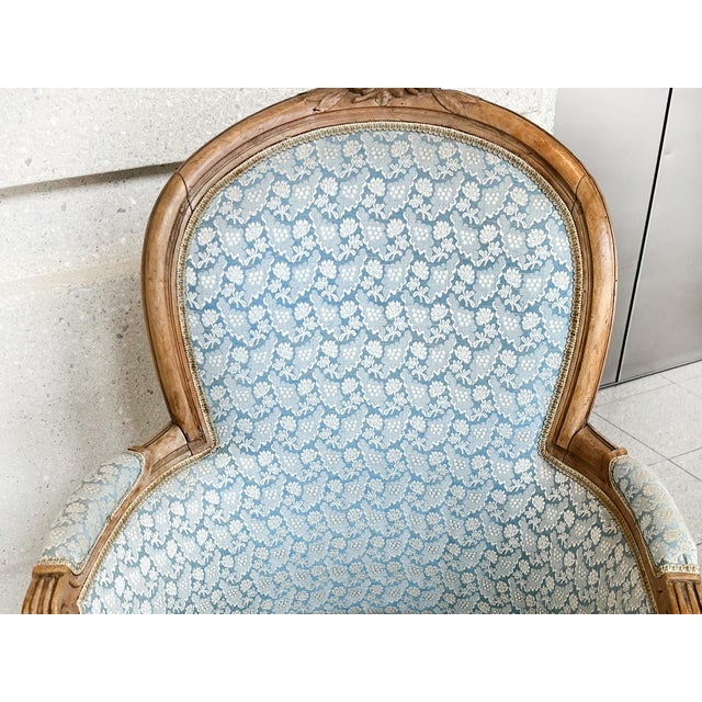 Wood 19th Century Louis XV Bergère Armchairs - A Pair For Sale - Image 7 of 13