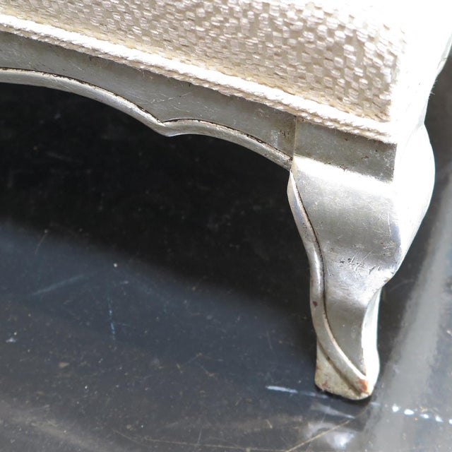 1940s 1940s Vintage French Silver Leaf Lounge Chairs- A Pair For Sale - Image 5 of 12