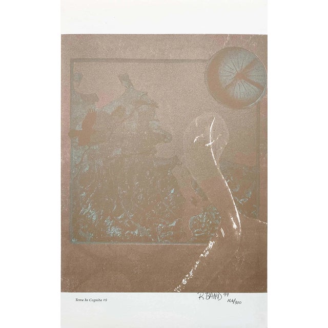 "Terra in Cognita #8" Contemporary Abstract Numbered Lithograph by Rebecca Baird For Sale