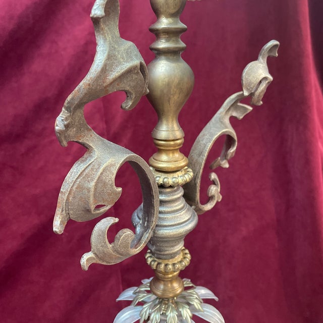 Pair of 1960s Regency Murano Style Lamps For Sale - Image 12 of 12