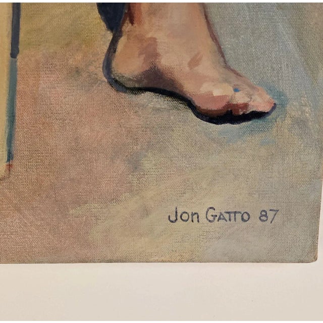 1980s Portrait of Earl Herrick by Jon Gatto, 1987 For Sale - Image 5 of 6