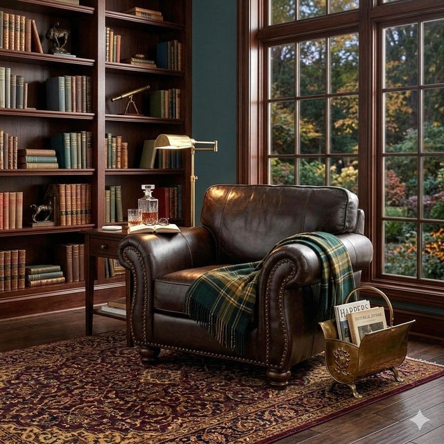 Oversized Club Furniture "Devonshire" Low-Profile Chocolate Leather Lounge Chair For Sale In Dallas - Image 6 of 9
