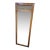 Mid Century Modern Teak and Cane Trumeau Mirror For Sale