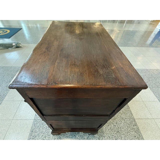 Wood Antique William & Mary English Black Oak Chest of Drawers For Sale - Image 7 of 18