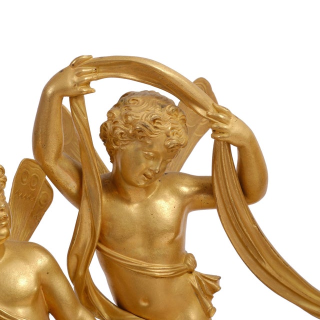 Gold Fire-Gilt Clock from Denière Paris, France, 1800s For Sale - Image 8 of 16