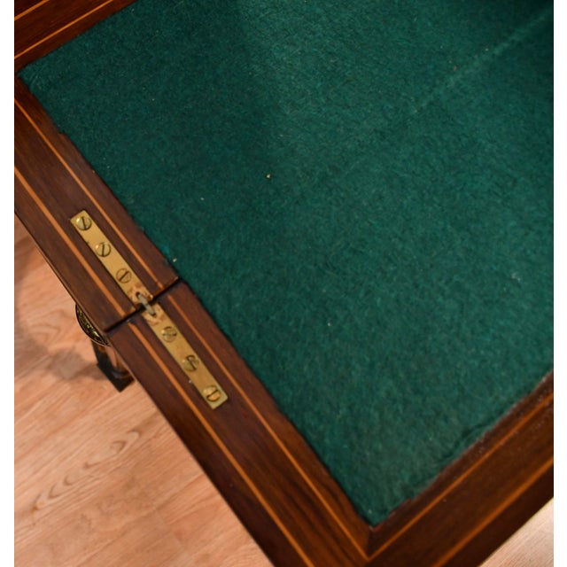 1900s Antique French Louis XVI Burl Walnut Satinwood Inlay Writing Desk For Sale - Image 12 of 18