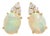 Natural Opal, Emerald, & Diamond Earring in 14k Gold For Sale
