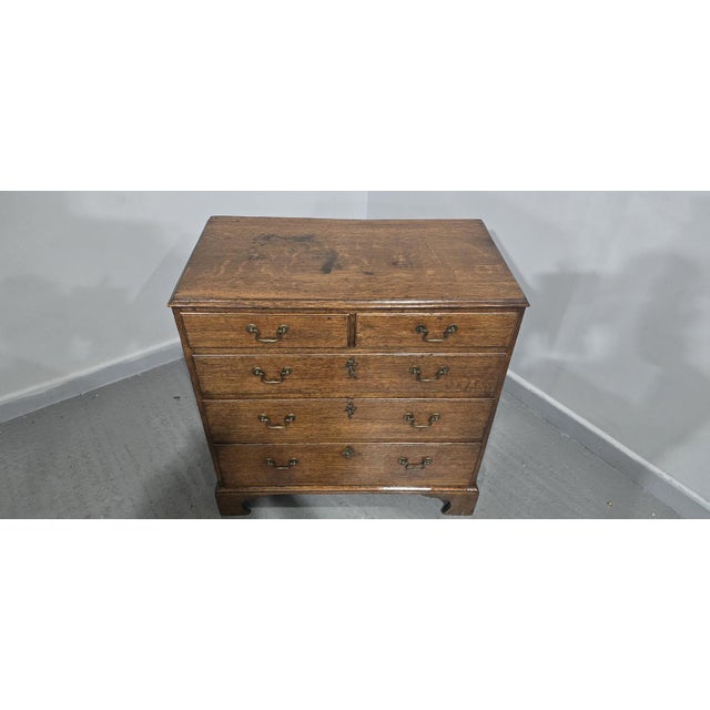 Paint Georgian Oak Chest of Drawers For Sale - Image 7 of 14