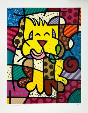 "Best Friend" by Romero Britto – Signed & Embossed Pop Art Print