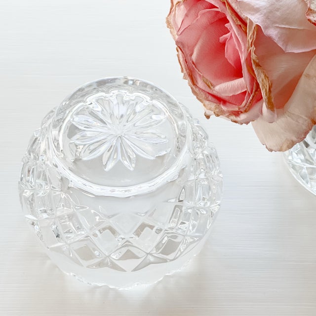 Glass Art Deco Style Vintage Crystal Trinket Dish or Sugar Bowl For Sale - Image 7 of 7